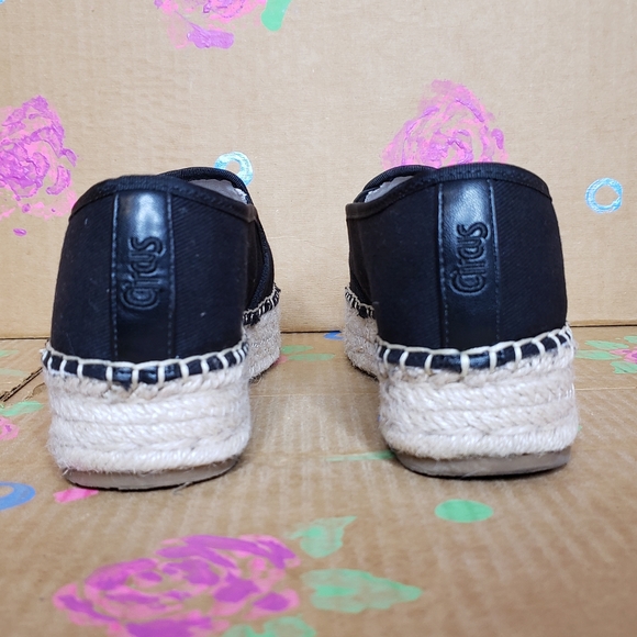 CIRCUS BY SAM EDELMAN Camellia Black Platform Espadrilles Shoes Size 8.5 - Picture 6 of 10